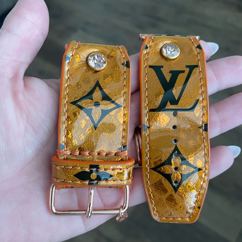 Upcycled Orange Cabas Monogram Watch Band